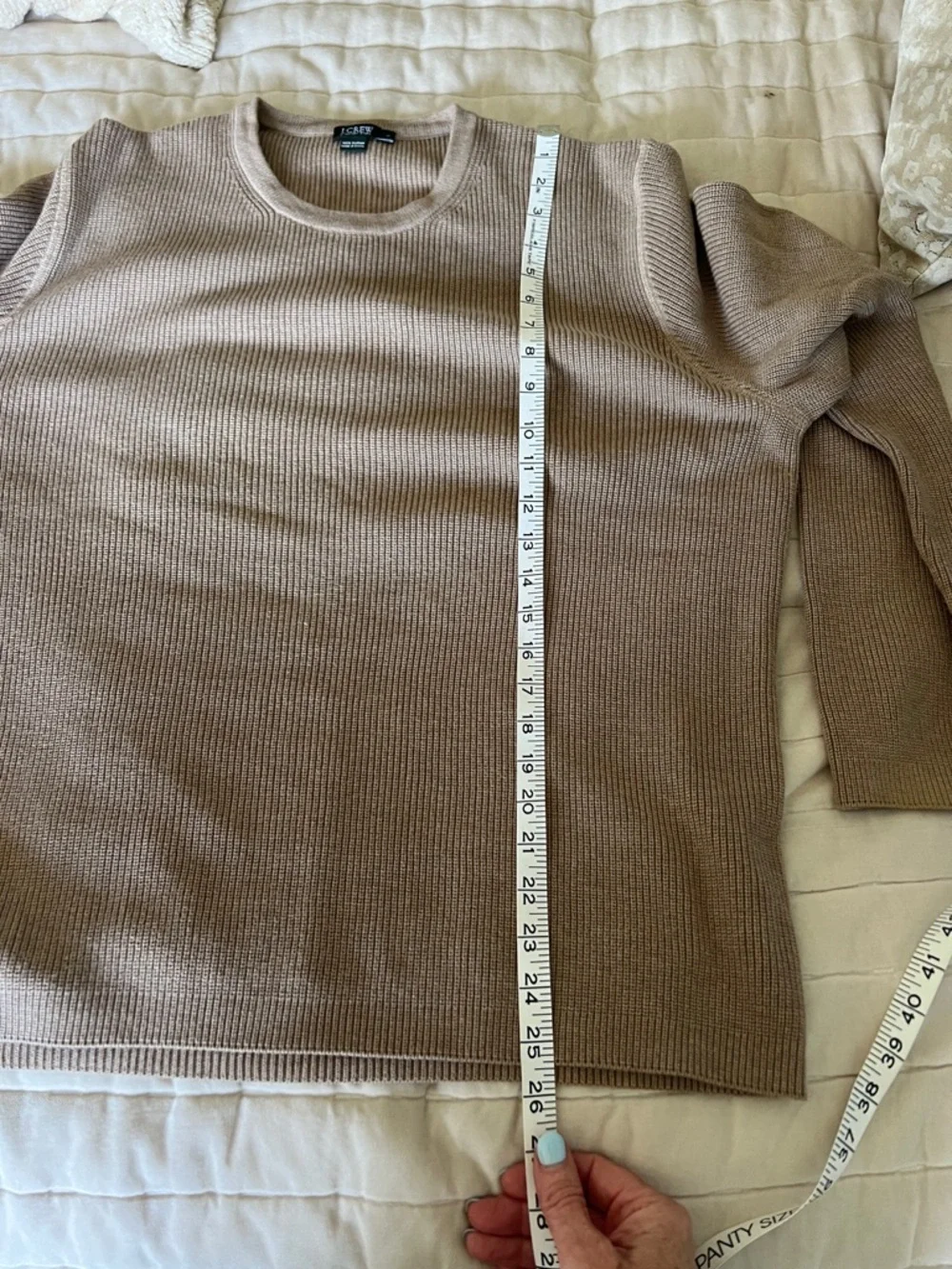 J. Crew Crewneck Sweater in Beige Men’s Large